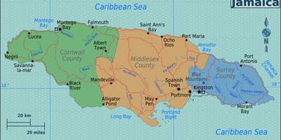 ਜਮਾਇਕਾ ਆਕਰਸ਼ਣ ਦਾ ਨਕਸ਼ਾ